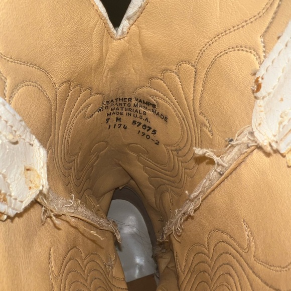 Women's Western Boots - Cream - Picture 7 of 7